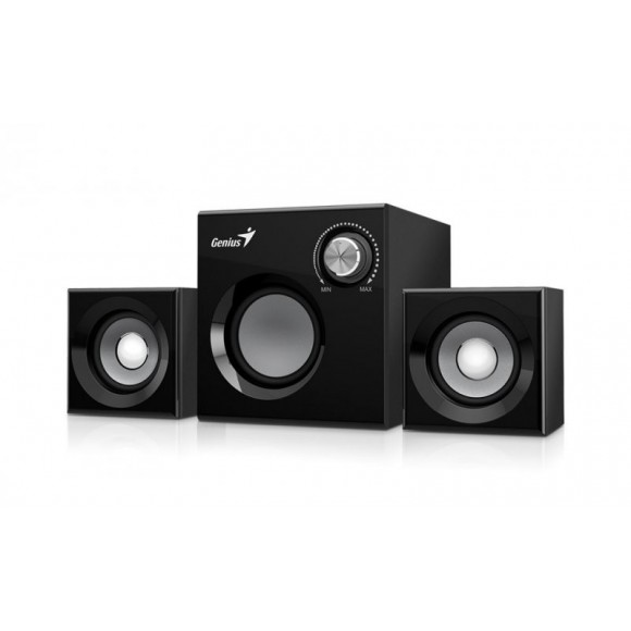GENIUS SW-2.1 370 8W Speakers wood, Black